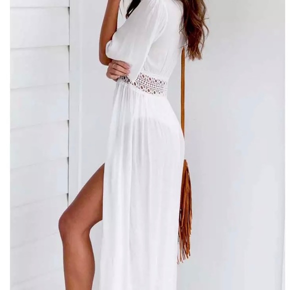 Breezy Crochet Trim Cover Up - Picture 3 of 7